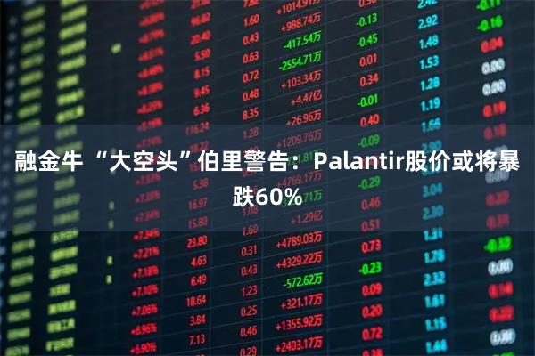融金牛 “大空头”伯里警告：Palantir股价或将暴跌60%